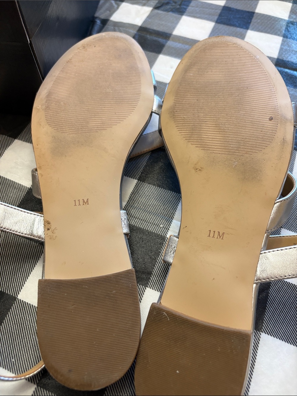 Talbots Metallic Silver Strappy Sandals - Picture 4 of 4